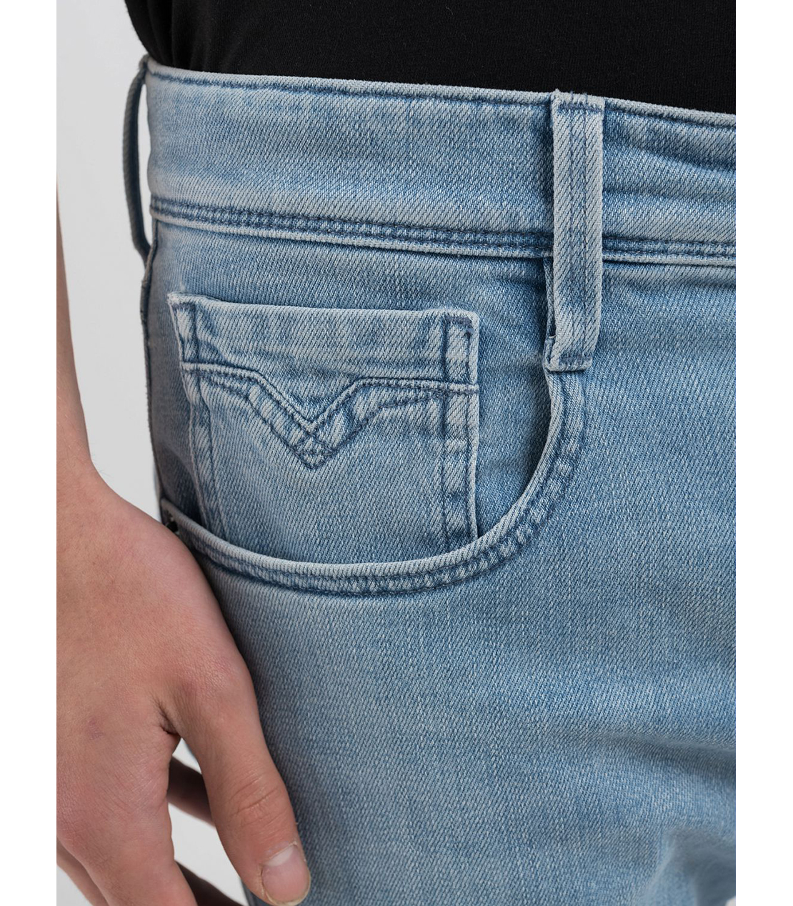 スリムフィットANBASSスーパーソフトストレッチデニム 詳細画像 ライトブルー 5